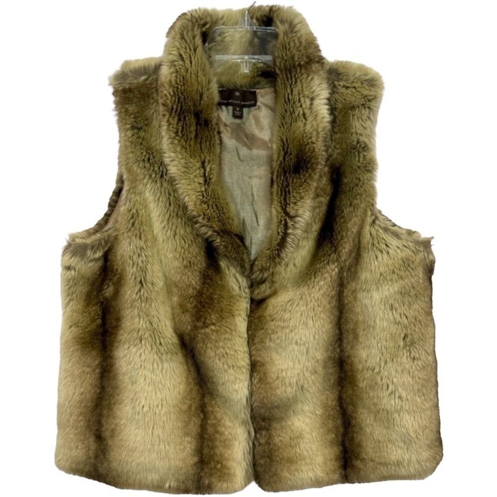 Fenn Wright Manson Faux Fur Vest Penny Lane Inspired Boho Luxe M